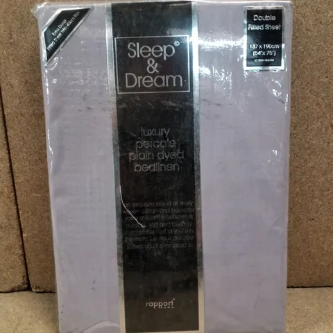 SLEEP & DREAM EXTRA DEEP FITTED SHEET 137×190CM DOUBLE - GREY