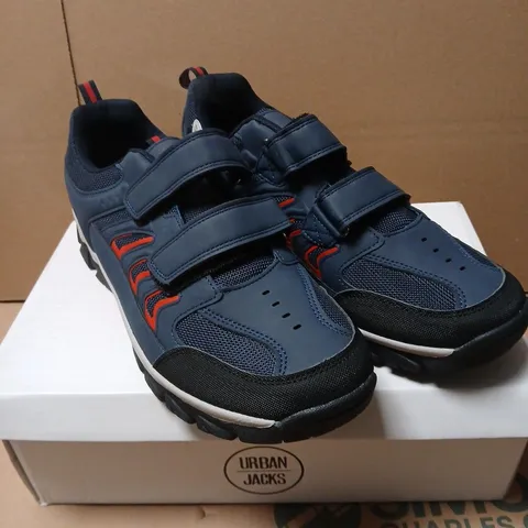 URBAN JACKS PENRITH NAVY VELCRO TRAINERS, UK 10