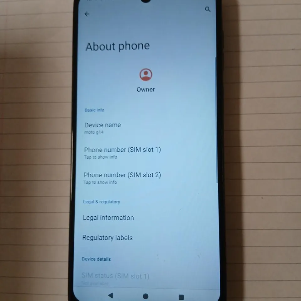 MOTOROLA MOTO G14 SMARTPHONE
