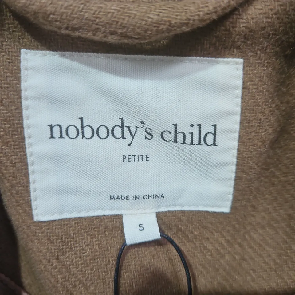 NOBODY'S CHILD PETITE CAMEL COAT – WOMEN’S COAT, SIZE S