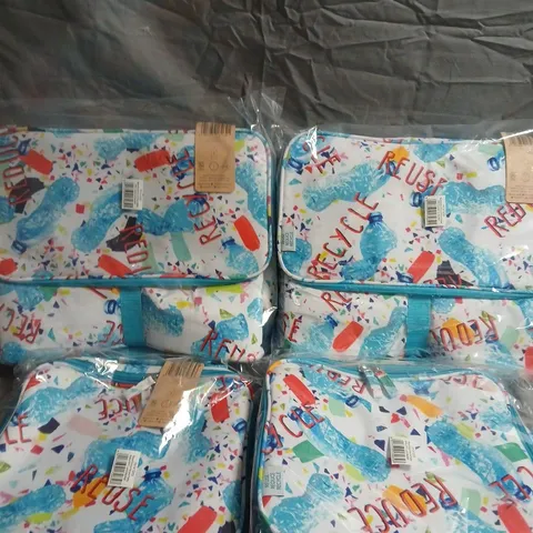 4 X REUSE, REDUCE, RECYCLE COOLING BAG & LUNCH BAG SET  