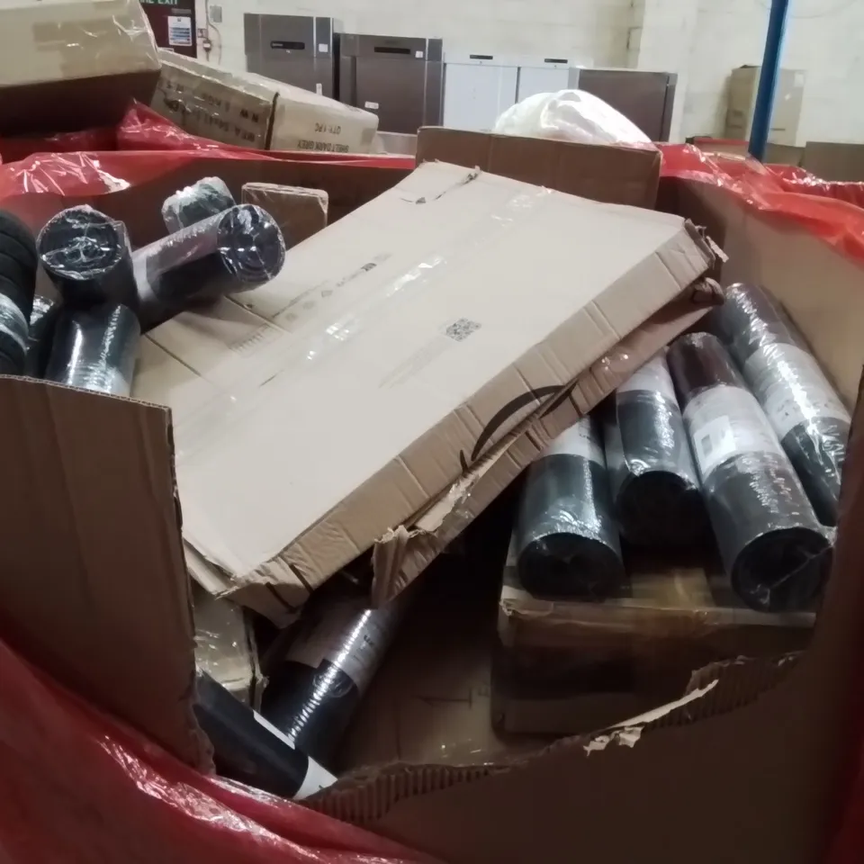 PALLET OF ASSORTED HOUSEHOLD GOODS AND PRODUCTS TO INCLUDE;CHAIR MAT,BED RAIL,KIDS SCOOTER