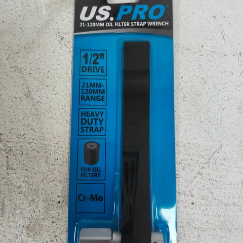 US.PRO OIL FILTER STRAP WRENCH 21-120MM, 1/2 DRIVE, HEAVY DUTY