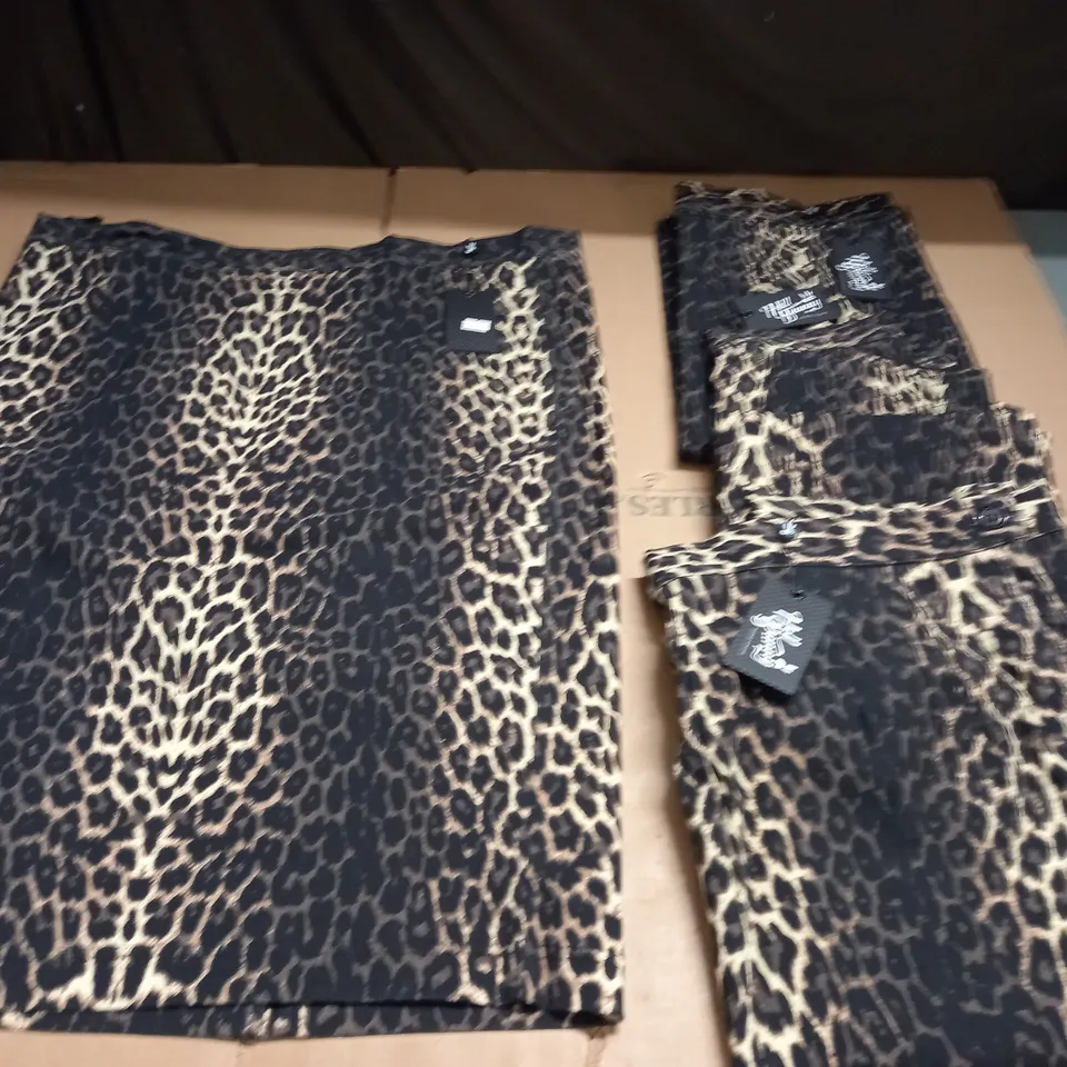LOT OF 5 HELL BUNNY ANIMAL PRINT SKIRTS - VARIOUS SIZES