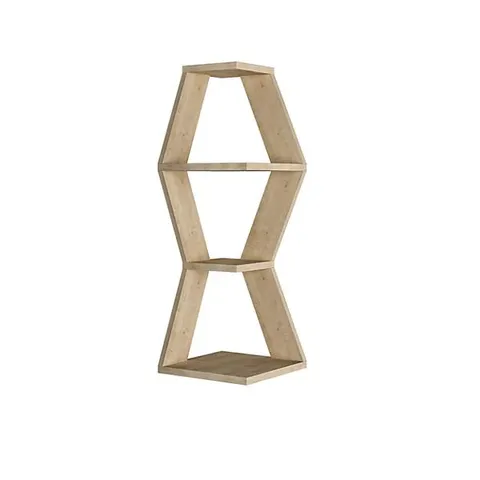 BOXED SABLOR MODERN CORNER SHELF 86CM NARROW - OAK