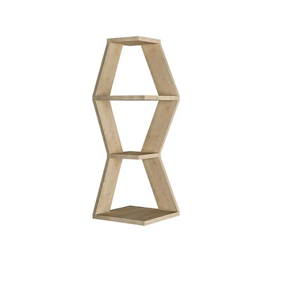 BOXED SABLOR MODERN CORNER SHELF 86CM NARROW - OAK