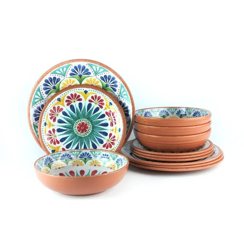 KADE 12 PIECE MELAMINE DINNERWARE SET