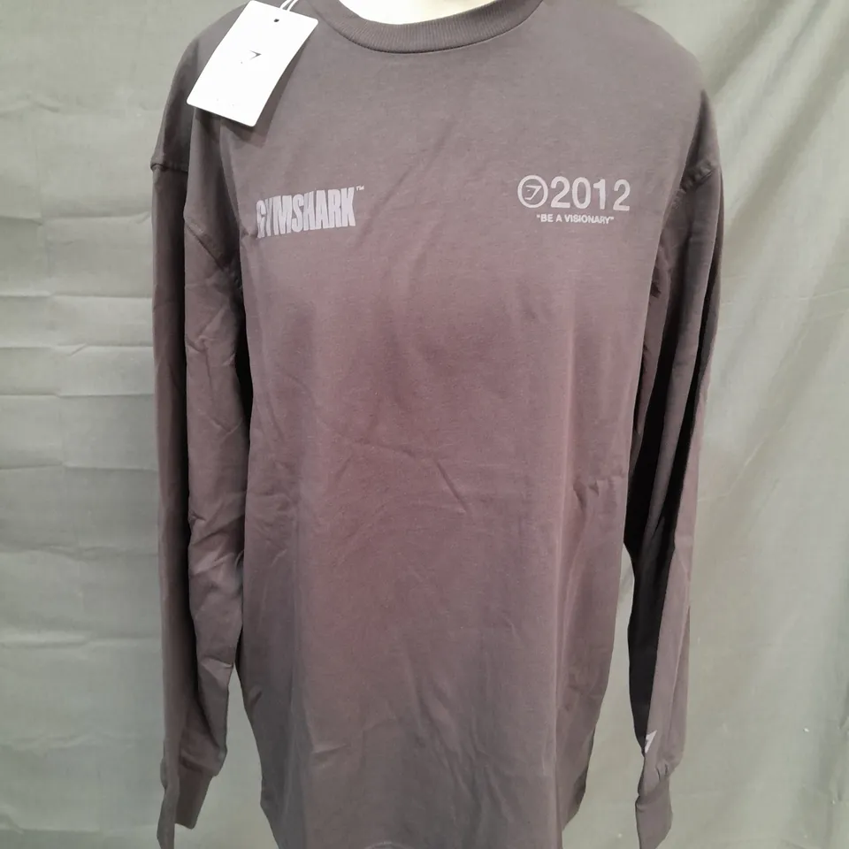 GYMSHARK BE A VISIONARY LONG SLEEVE TOP - S OVERSIZED