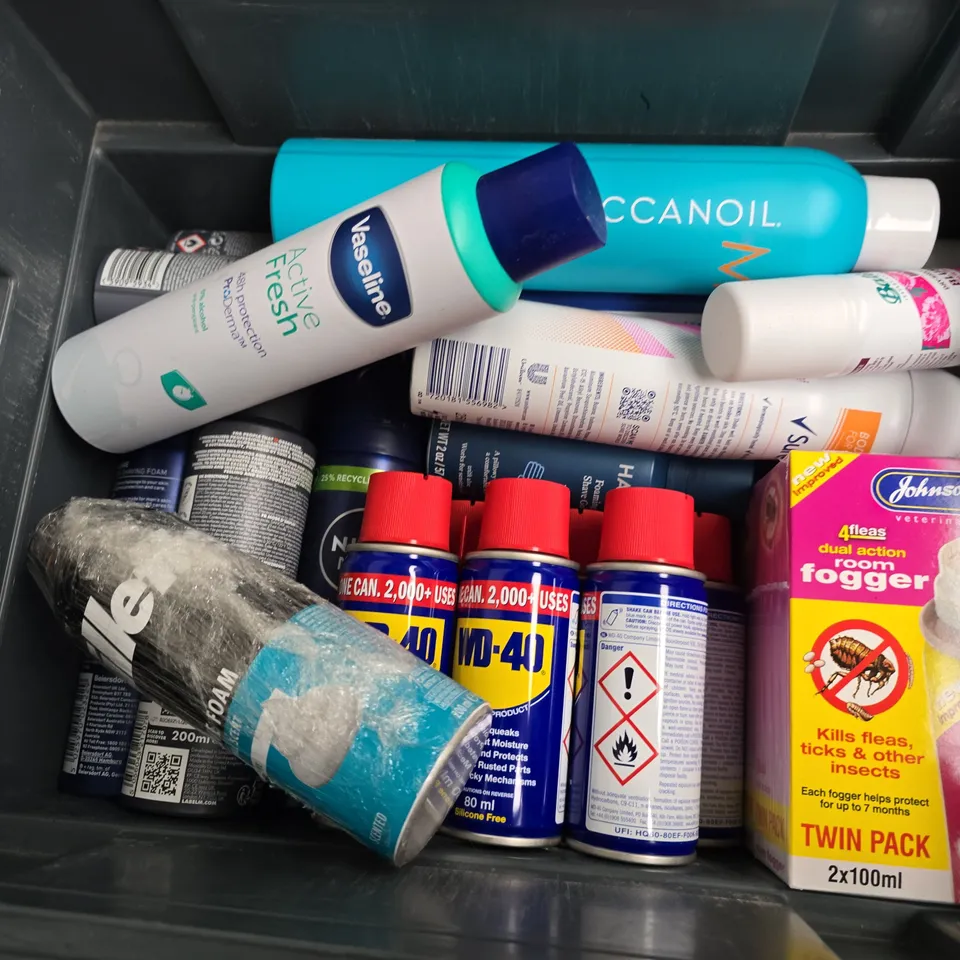 APPROXIMATELY 20 ASSORTED AEROSOLS TO INCLUDE KERASTE MOUSSE, ICEMIX, EMOLLIN  SPRAY, ETC - COLLECTION ONLY