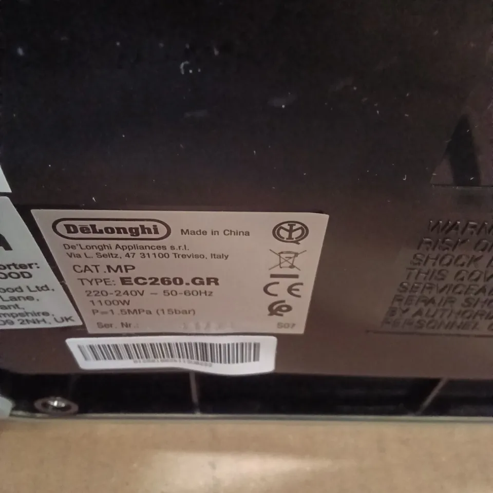 BOXED DELONGHI STILOSA COFFEE MAKER  - EC260.GR