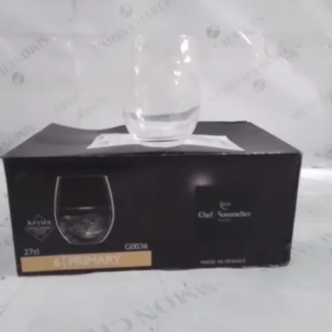 BOXED CHEF&SOMMELIER EXTRA STRING CRYSTAL GLASSES APPROXIMATELY 6