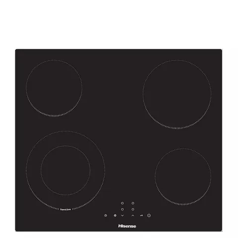 BOXED HISENSE E6422SC 60CM CERAMIC HOB - BLACK - COLLECTION ONLY
