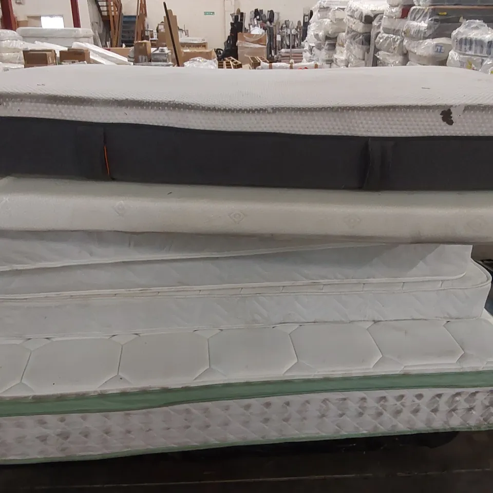 PALLET CONTAINING APPROXIMATELY 7 UNBAGGED MATTRESSES IN VARIOUS SIZES AND SPECS