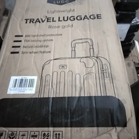 BOXED LUGG LIGHTWEIGHT TRAVEL LUGGAGE CASE - ROSE GOLD 