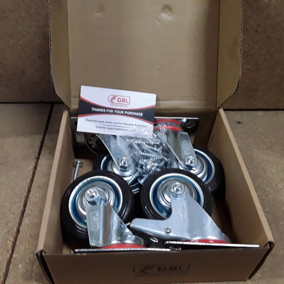 BOXED SET OF 4 WHEELS AND SCREW 