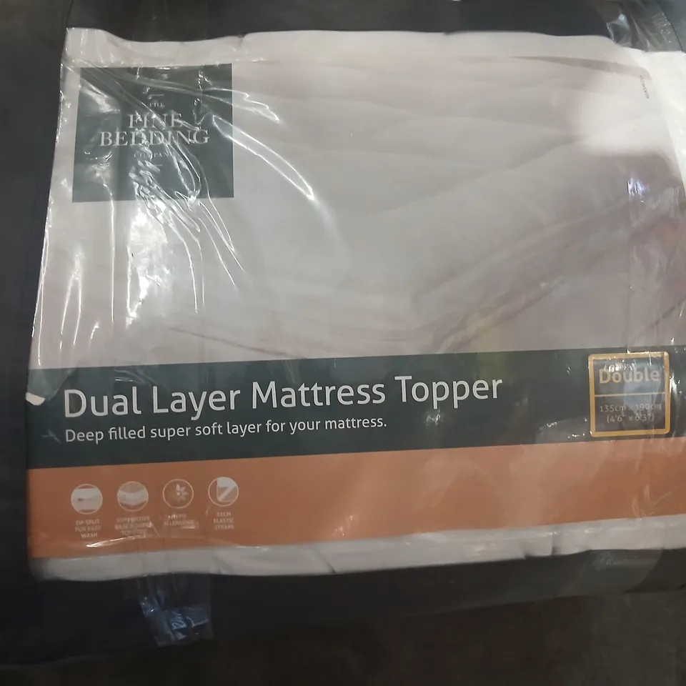 FINE BEDDING DUAL LAYER MATTRESS TOPPER 135 X 190 CM