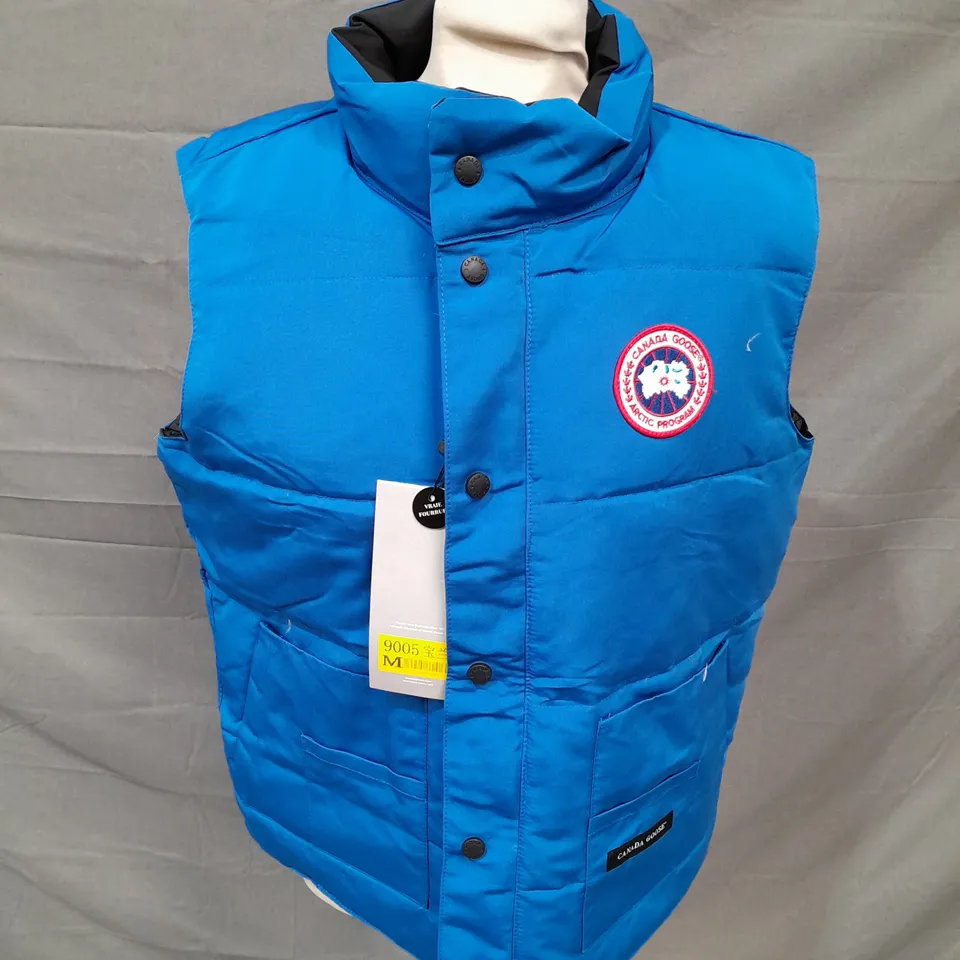 CANADA GOOSE BLUE PADDED GILET - MEDIUM