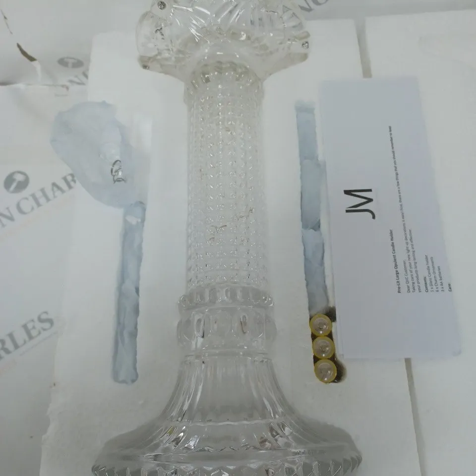 BOXED JULIAN MACDONALD PRE LIT GLASS LIGHT