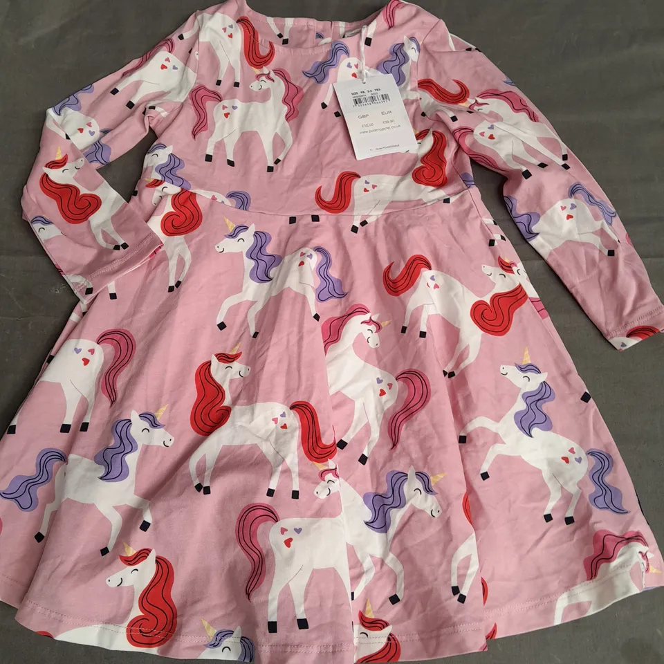 POLARN O. PYRET UNICORN THEMED KIDS DRESS - 2/3 YRS