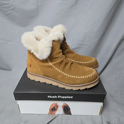 BOXED HUSH PUPPIES MOIRA TAN WOMENS SHOES - UK 6
