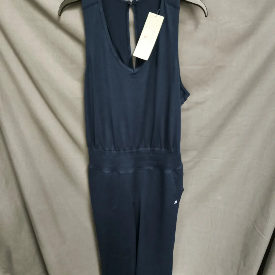 SWEATY BETTY GALA PERFORMANCE YOGA JUMPSUIT – NAVY BLUE, SIZE M