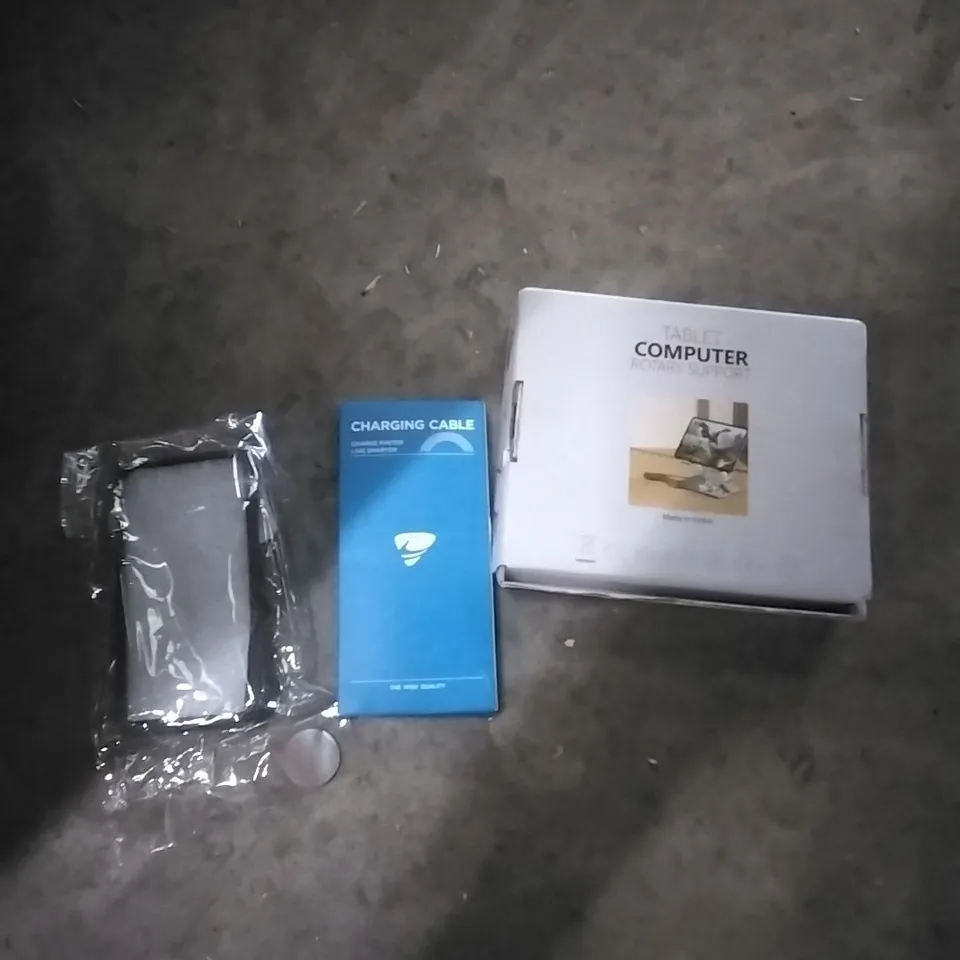 PALLET OF ASSORTED ITEMS TO INCLUDE; CHARGING CABLE, TABLET SUPPORT STAND, PHONE CASE 