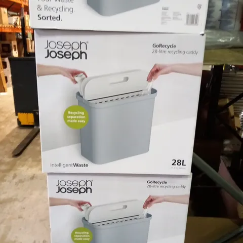 BOXED JOSEPH JOESEPH 28 LITRE RECYCLING CADDY