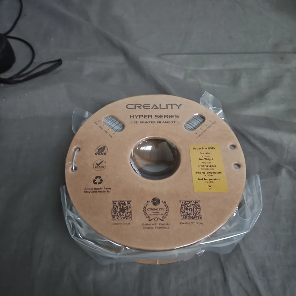 CREALITY HYPER SERIES PLA GREY 1.75MM 1KG 3D PRINTER FILAMENT – SPOOL