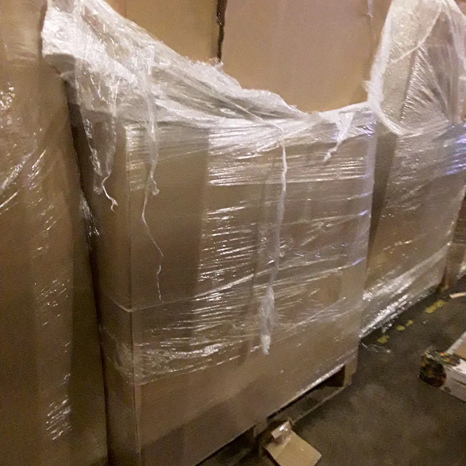 PALLET OF ASSORTED PRODUCTS INCLUDING TABLE TOP CHRISTMAS TREE, WORLD MAP, CHRISTMAS WREATH, TOMATO CAGES, METAL BUCKET