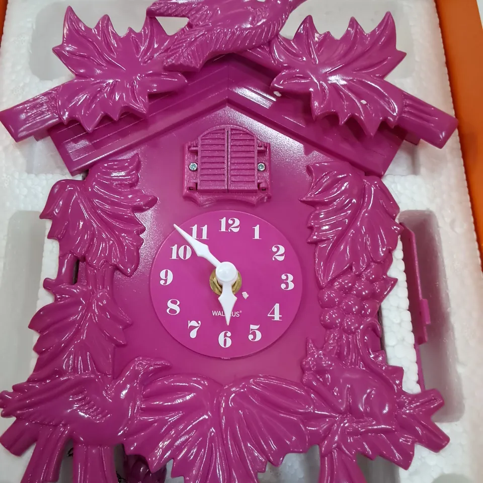 PINKERTON PINK WALL CLOCK