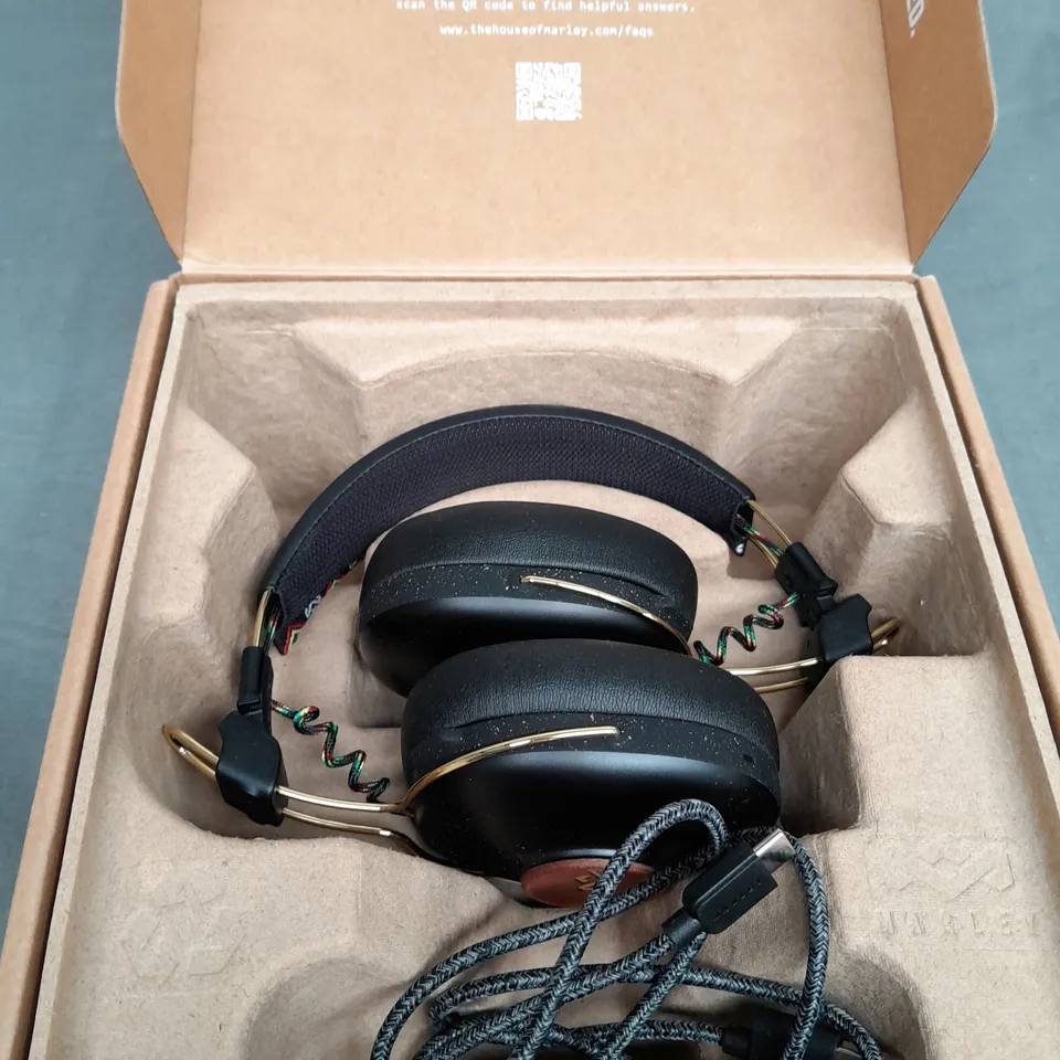BOXED HOUSE OF MARLEY POSITIVE VIBRATION FREQUENCY HEADPHONES