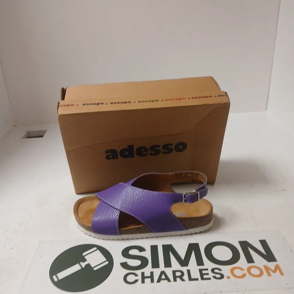 ADESSO PURPLE CROSS-STRAP SANDALS – WOMEN'S SHOES