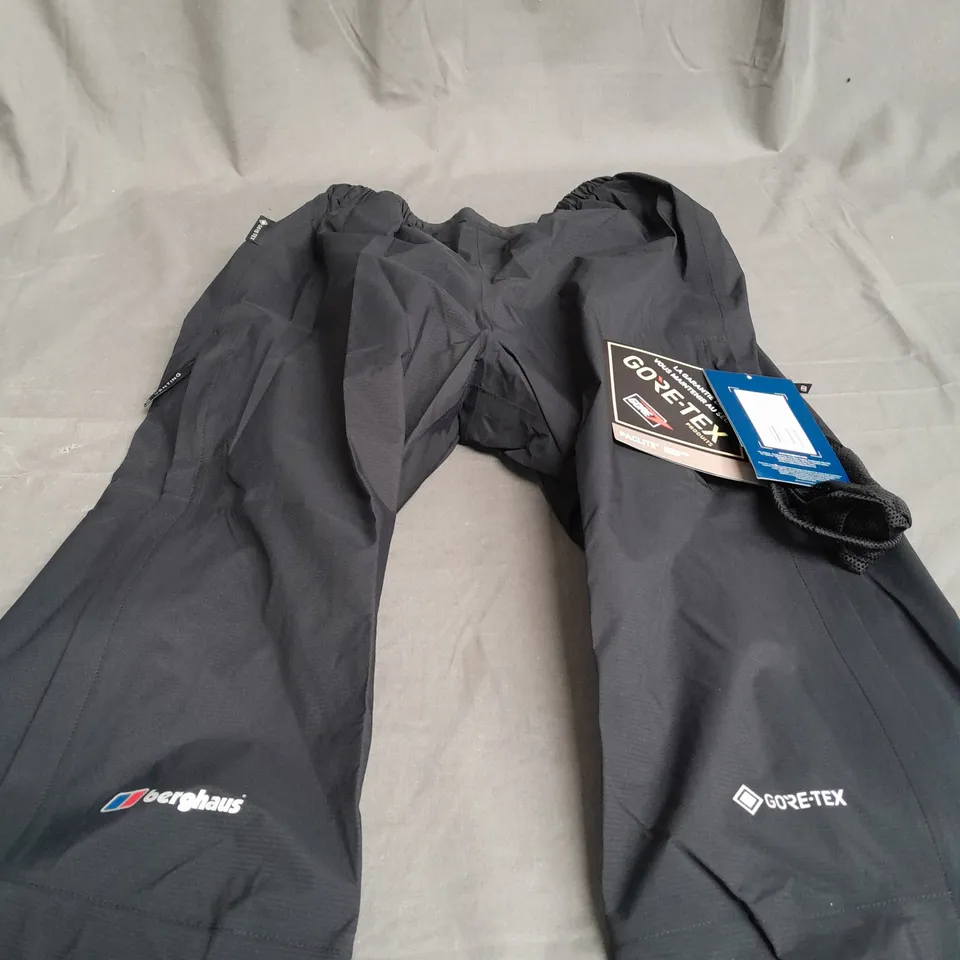 BERGHAUS PACLITE OVERTROUSRS IN BLACK - UK 8