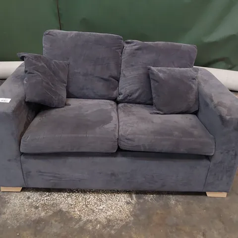 DESIGNER TWO SEATER SOFA CHARCOAL FABRIC