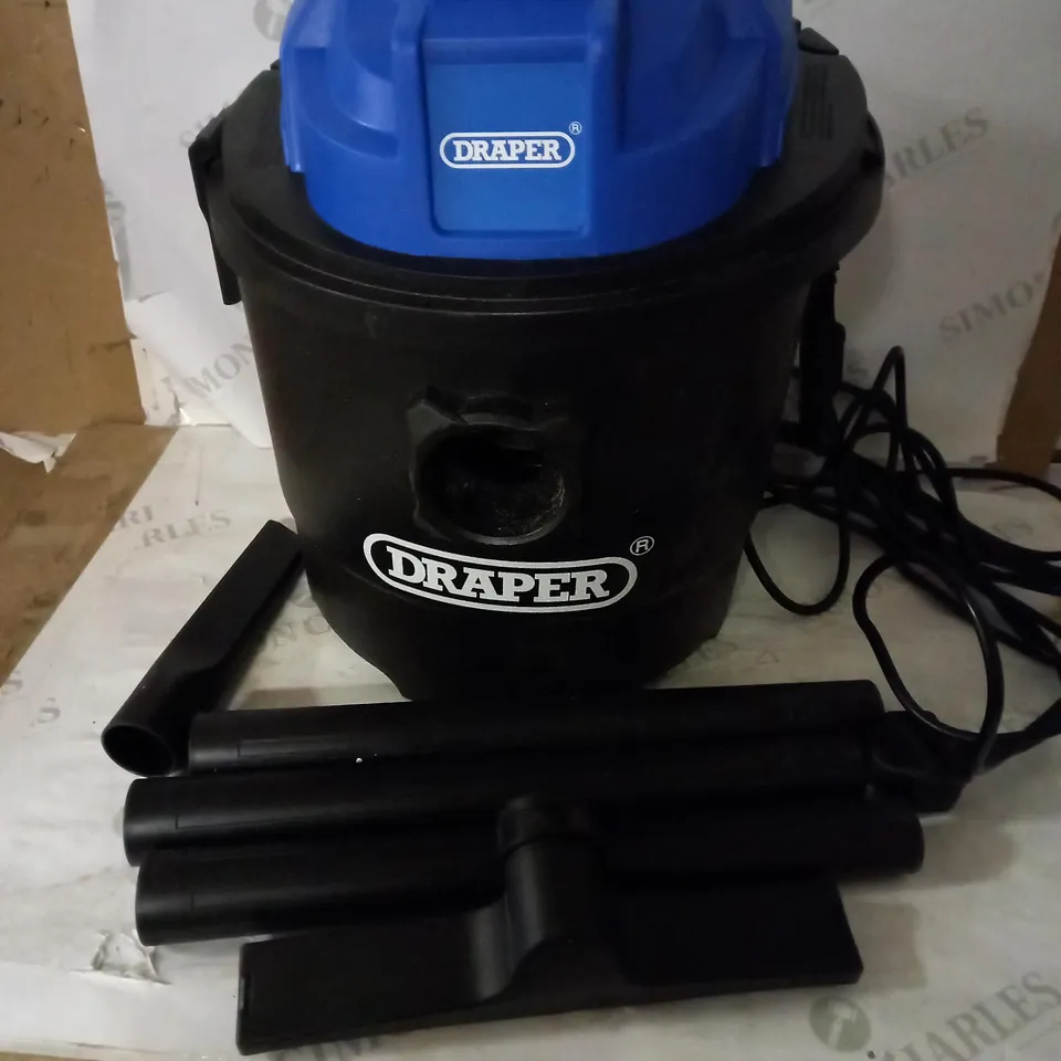 DRAPER 90107 230V 1250W 15L WET AND DRY VACUUM CLEANER