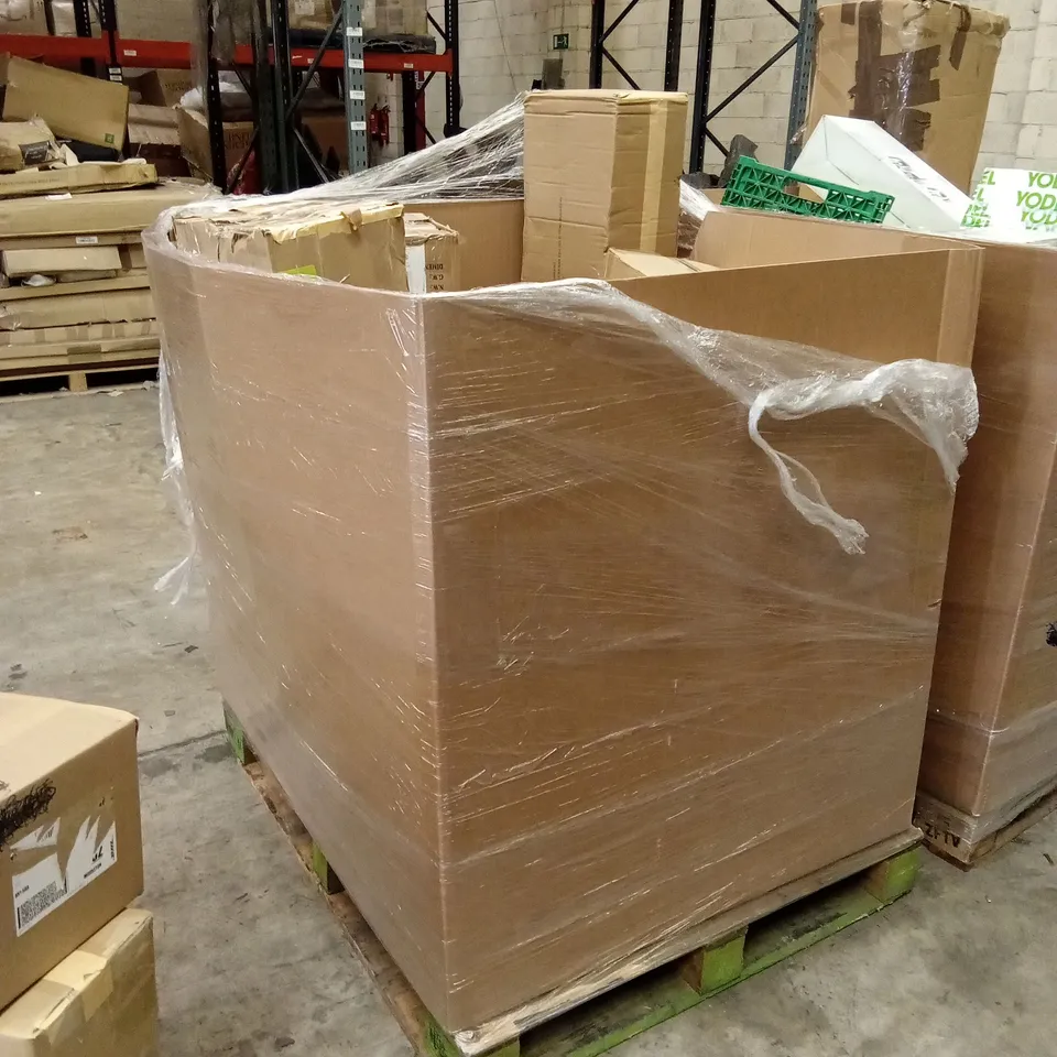 PALLET TO CONTAIN APPROXIMATELY 27 DESIGNER INDOOR LIGHTING PRODUCTS TO INCLUDE; WALL LIGHTS, CEILING LIGHTS, FLOOR LAMPS ETC