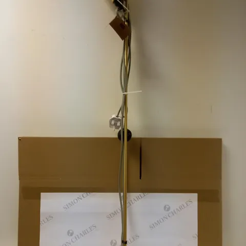 HECTOR FLOOR LAMP - SATIN BRASS EFFECT FINISH (COLLECTION ONLY)