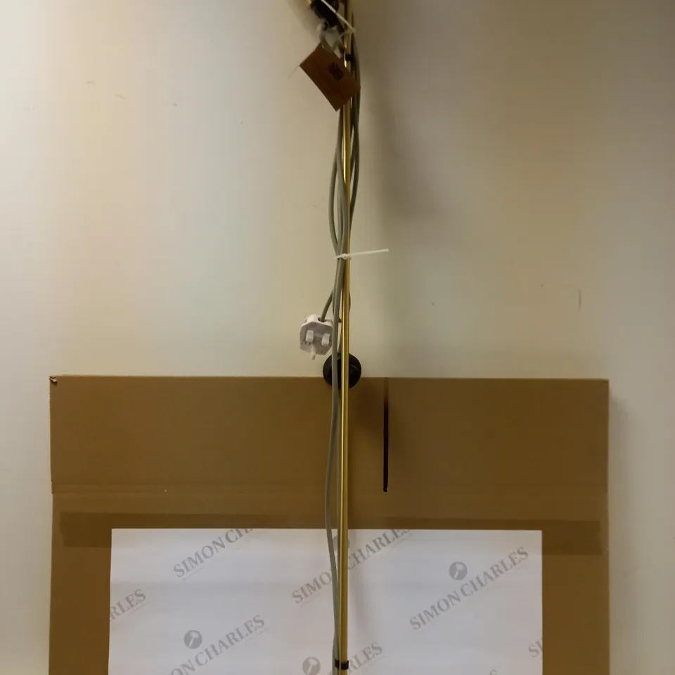 HECTOR FLOOR LAMP - SATIN BRASS EFFECT FINISH (COLLECTION ONLY)