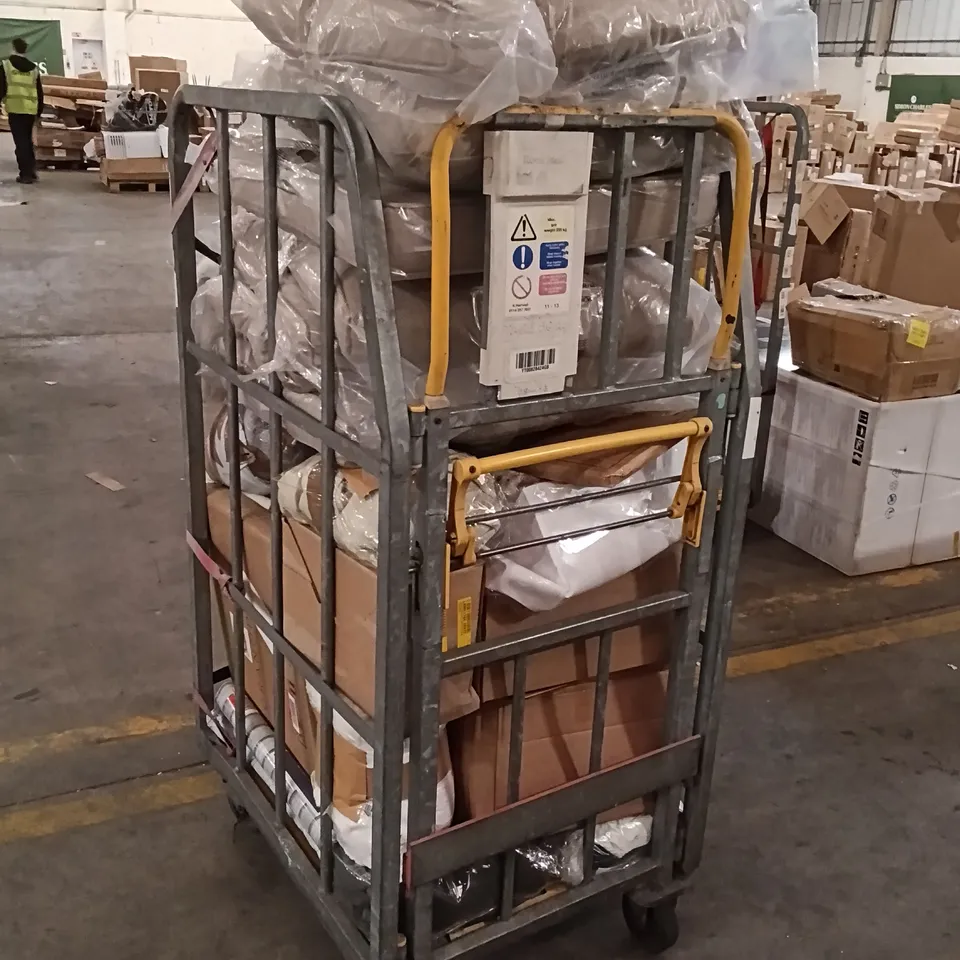 CAGE OF ASSORTED HOUSEHOLD GOODS AND ITEMS - CAGE NOT INCLUDED