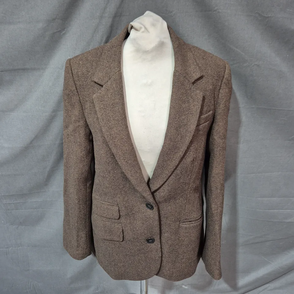 JACK WILLS WOOL-BLEND JACKET IN BROWN – UK12 (WOMEN'S)