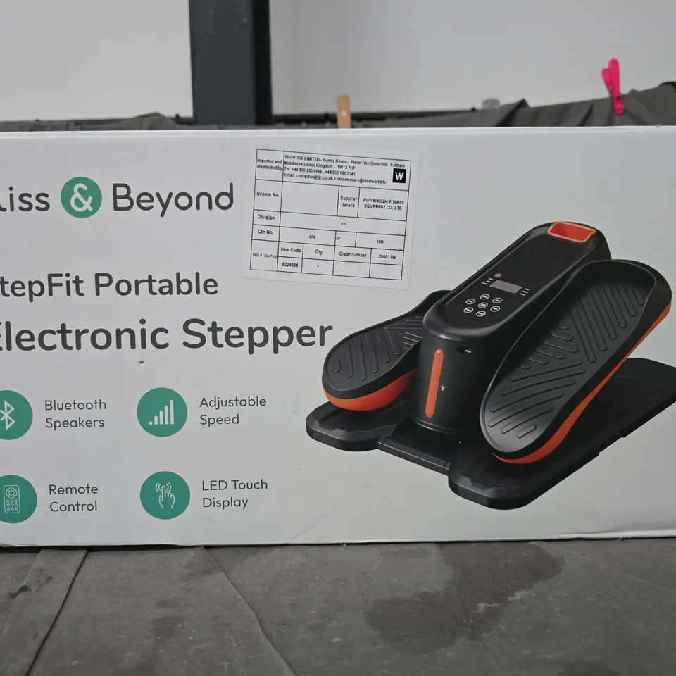 BOXED BLISS & BEYOND STEPFT PORTABLE ELECTRONIC STEPPER