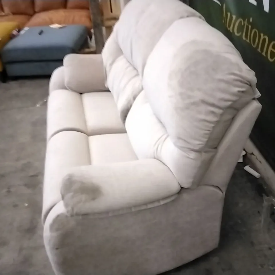 QUALITY BRITISH DESIGNED & MANUFACTURED G PLAN CREAM FABRIC 2 SEATER SOFA