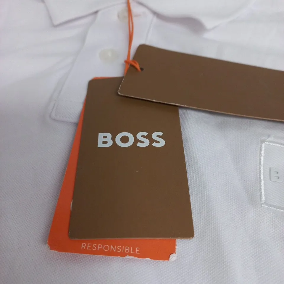 HUGO BOSS WHITE POLO SHIRT – MEN'S SIZE INT XL