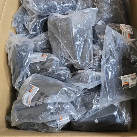 BOX OF APPROXIMATELY 50 EXTENSION POWER LEADS