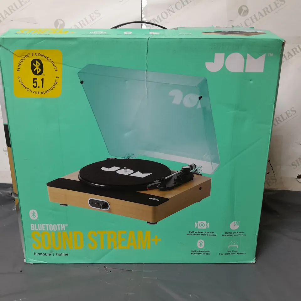 BOXED JAM BLUETOOTH SOUND STREAM+ TURNTABLE