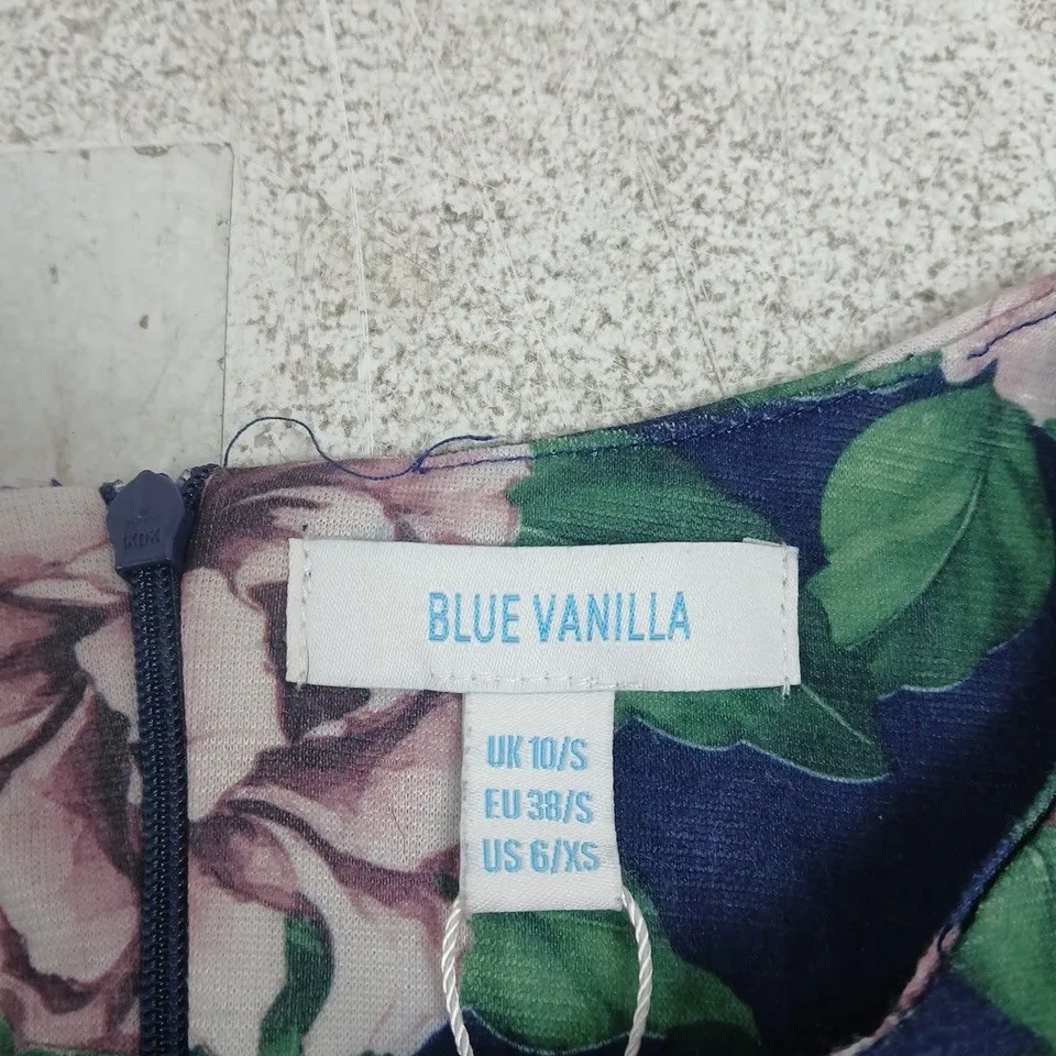 BLUE VANILLA FLORAL PRINT DRESS – UK 10 (EU 38, US 6)