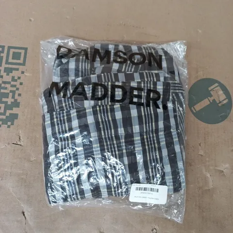 BAGGED DAMSON MADDER MILEY MINI DRESS IN YELLOW CHECK SIZE 20