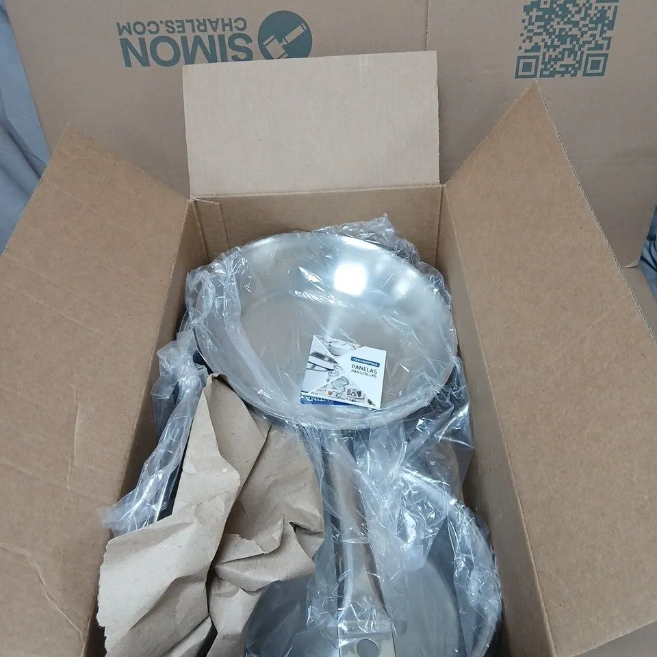 TRAMONTINA STAINLESS STEEL COOKWARE SET BOXED