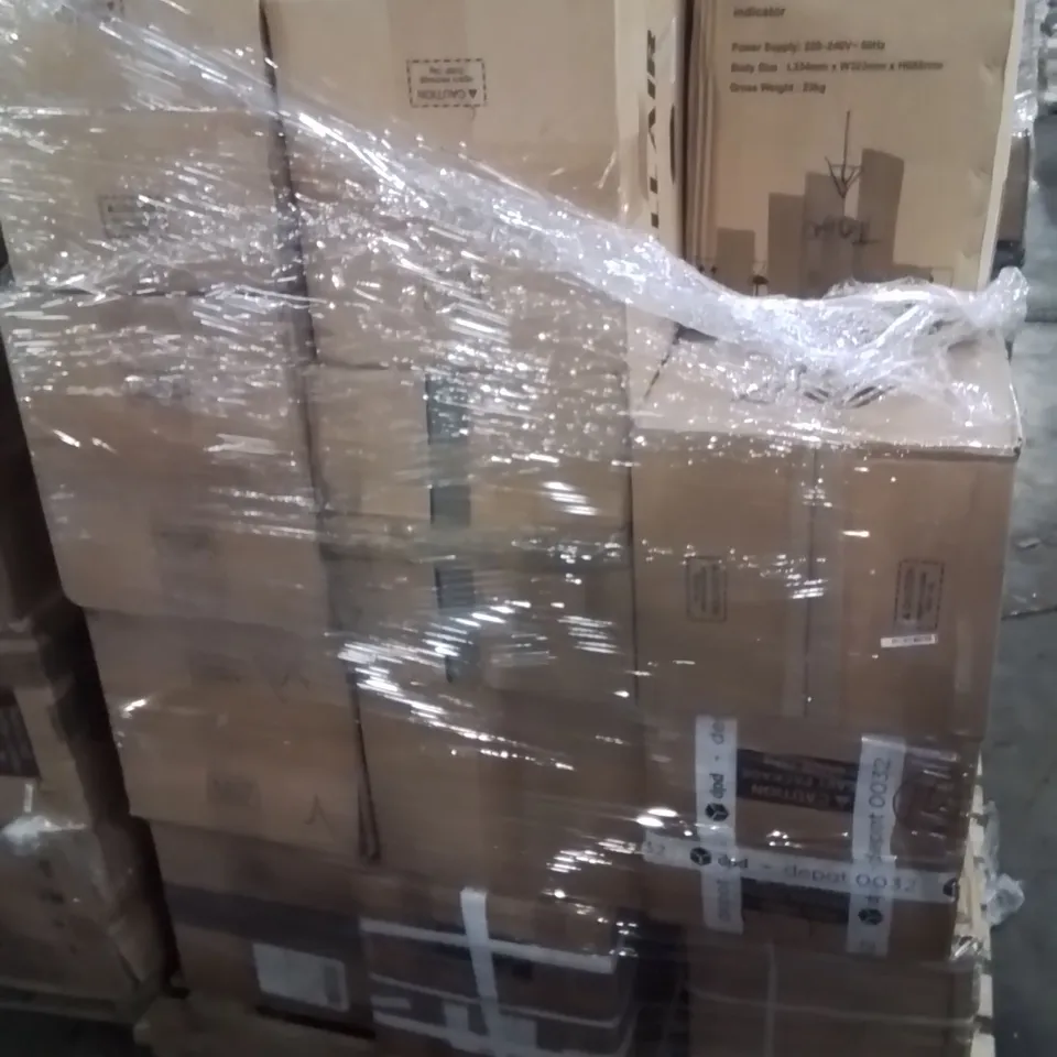 PALLET CONTAINING LARGE QUANTITY OF AIR CONDITIONING UNITS