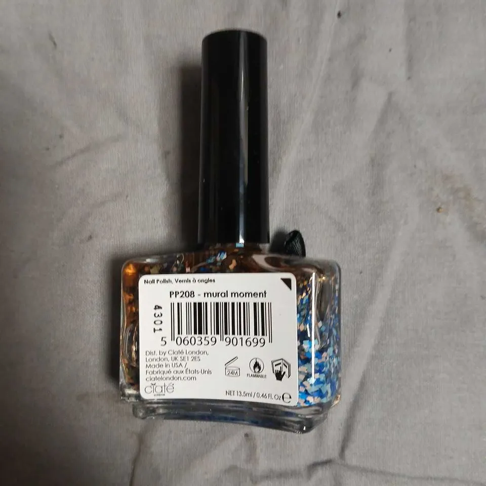 BOX OF APPROXIMATELY 72 CIATÉ LONDON NAIL POLISH – MURAL MOMENT (PP208), 13.5ML, GLITTER BLUE-NO EXPIRY DATE SHOWN